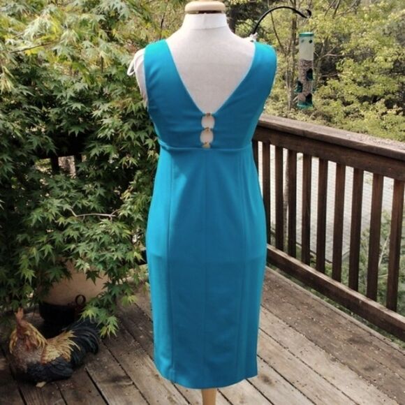 NWT DKNY Blue Ponte Knit Sheath Dress - Picture 3 of 12